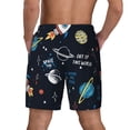 thumbnail image 4 of Haiem Space Mens Swim Trunks with Compression Liner 2 in 1 Swimming Shorts Stretch Swimwear Quick Dry,Board Shorts-Large, 4 of 9