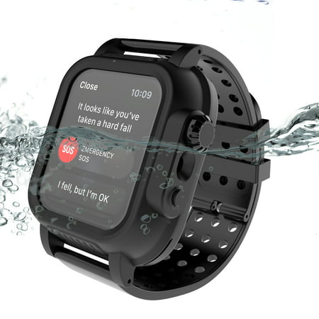Protective Bumper Case PC Watch Case+Rubber Watch Strap 42MM iWatch Series 3 IP68 Waterproof