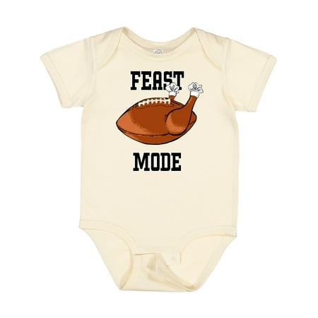 

Inktastic Thanksgiving Feast Mode Turkey Football Gift Baby Boy or Baby Girl Bodysuit