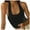 Black, variant on Wrap Tops for Women Sexy Fashion Womens Sexy Solid Color Hanging Neck Backless Wrap Bra Top