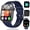 Black case blue silicone, variant on Smart Watch for Men Women 1.72" HD Full Touch Screen Smartwatch with Bluetooth (Answer/Make Calls) IP67 Waterproof Fitness Watch with 100+ Sports Modes Pedometer Compatible with iOS/Android