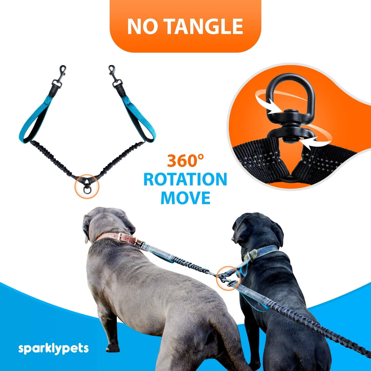 Dog leash for 2 dogs hot sale