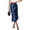 Navy Blue, variant on PRETTYGARDEN Womens Satin Skirt Summer Silk Business Casual High Waisted A Line Flowy Work Wedding Cocktail Midi Skirts
