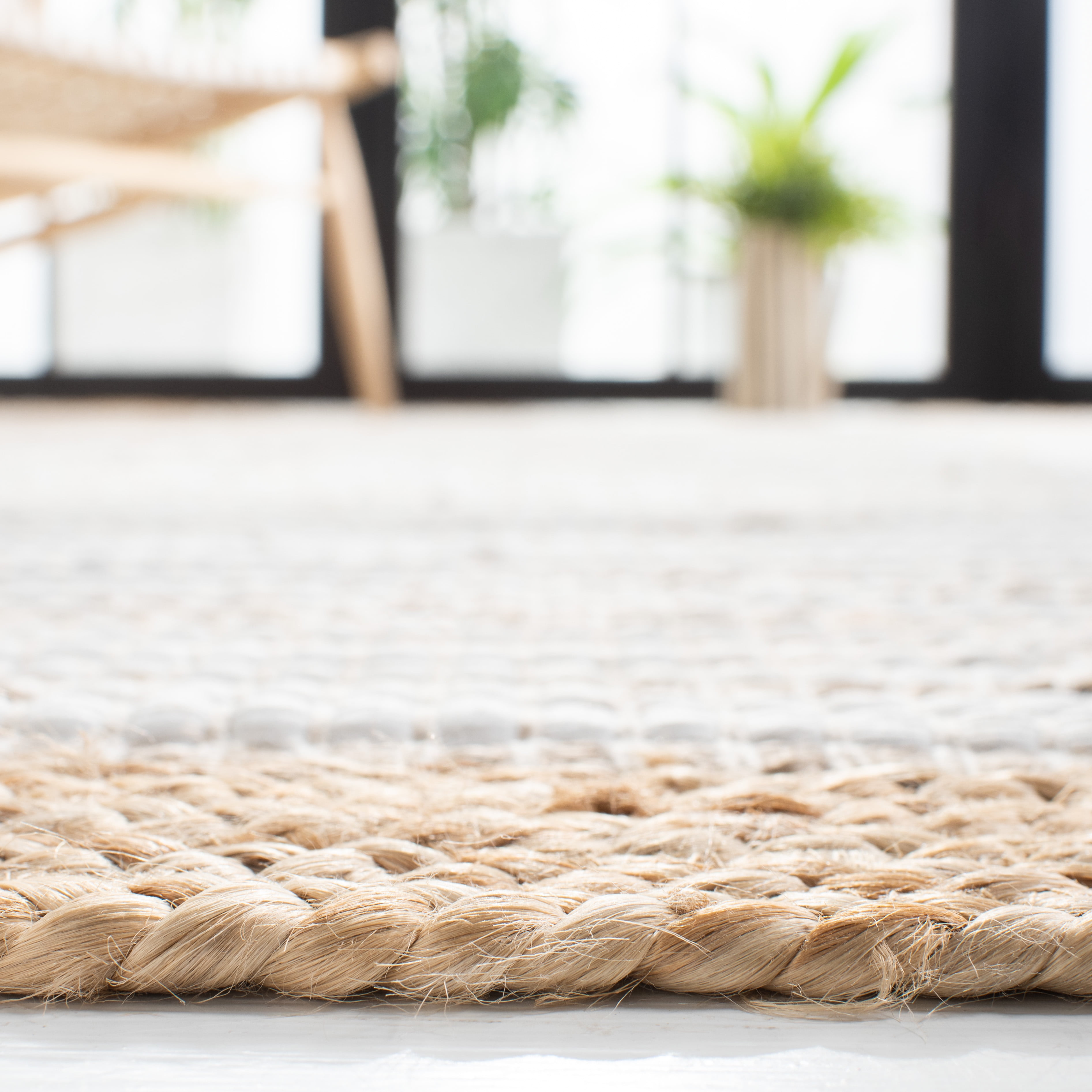 SAFAVIEH Natura Miraj Striped Area Rug, Natural/Ivory, 5' x 8'
