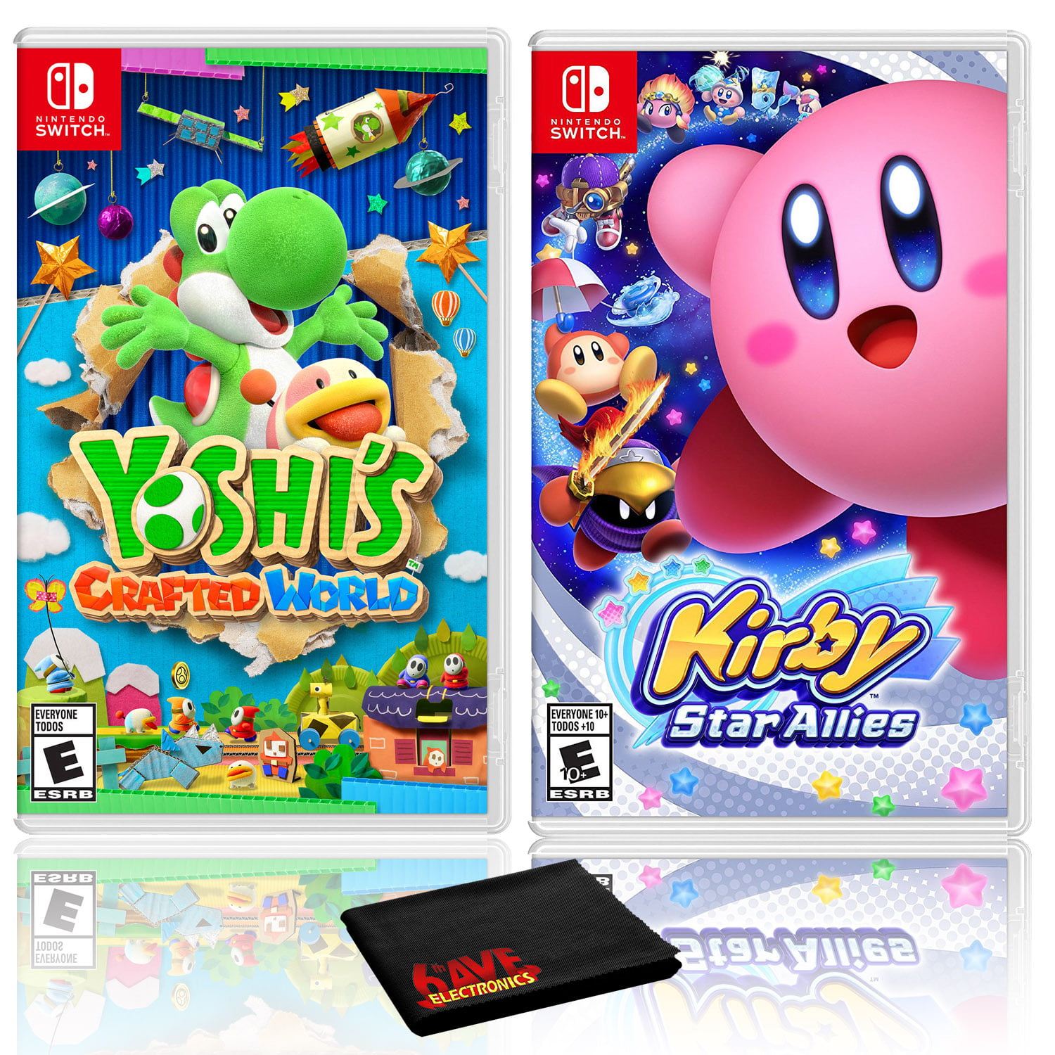 Yoshi's Crafted World + Kirby Star Allies - Two Game Bundle - Nintendo  Switch 