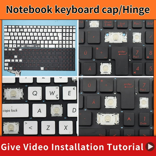 Replacement Keycap Key cap Hinge for Asus ROG GL552 GL552VL GL552VW GL752 GL771 G551 GL551 backlit Keyboard 4 Keycap