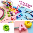 thumbnail image 2 of 26pcs Large Letter Beads, Chunky Letter Beads, Acrylic Colorful 3D Bubble Big Alphabet Bead with Large Holefor Paracord Bag Keychains Charms,, 2 of 8