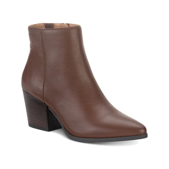 American Rag Womens Eryn Leather Block Heel Booties