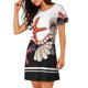 thumbnail image 2 of Fotbe Starfishes Shells Bata de Dormir para Mujer con Estampado, Camisón de Algodón de Manga Corta, Ropa de Dormir Casual, 2 of 6