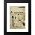 thumbnail image 2 of Chōbunsai Eishi 17x24 Black Modern Framed Museum Art Print Titled - Ono No Komachi Washing the Copybook, from the Series the Fashionable Seven Komachi (Furyu Nana Komachi) (1788), 2 of 5
