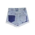 thumbnail image 2 of KIDSCOOL SPACE Big Girls Jeans Shorts,Rolled Cuff Hem Simple Design Cute Summer Denim Pants,Blue,9-10 Years, 2 of 5