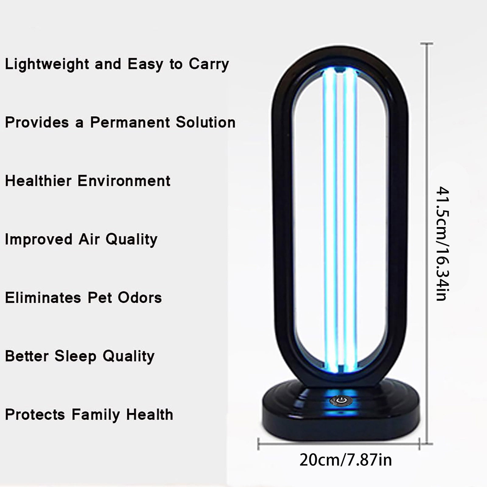 Lumivyx Haloclean UV-Multi-Function Haloclean, Cleans The Bedbugs and Provides Lighting, Spaces up to 430 Square, for Home School ，With Button, Prevents Remote Loss And Uselessness (White,1PCS)