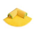 thumbnail image 1 of Cama túnel de peluche para gatos, tubo de juego para mascotas, cama túnel plegable desmontable para mascotas, túnel tipo donut para gatos con bola par M amarilla, 1 of 8