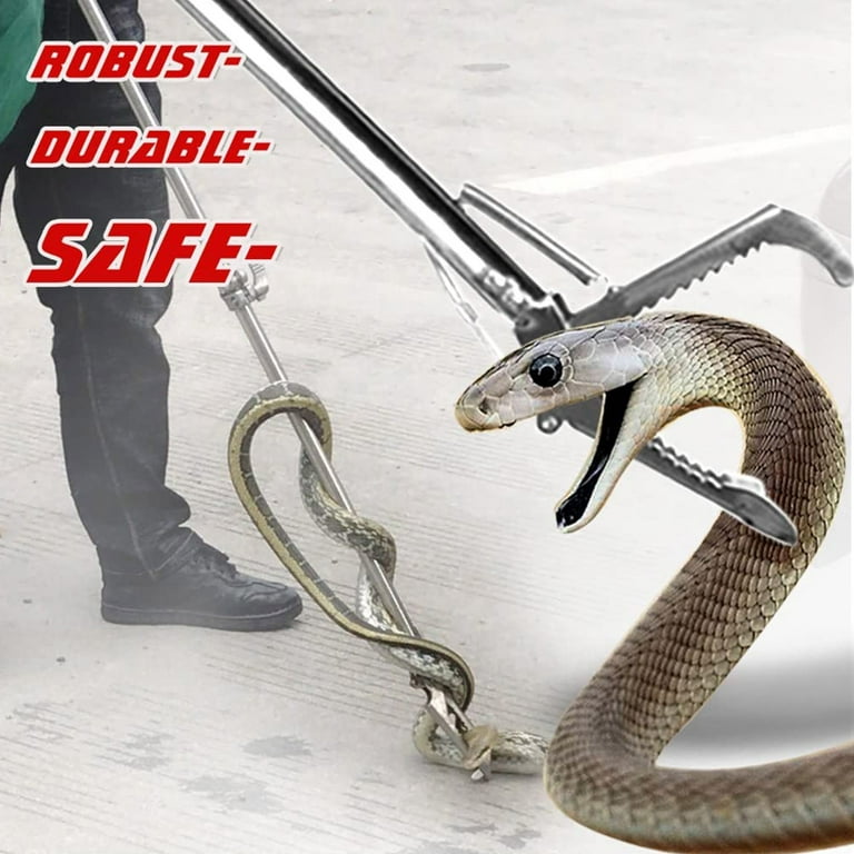 G2 47.2-inch Professional All-Aluminum Alloy Snake Tong Reptile Grabber  Rattle Snake Catcher Wide Jaw Handling Tool with Lock