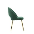 thumbnail image 3 of Porthos Home Batia Dining Chairs, Velvet Upholstery, Gold Metal Legs, 3 of 6