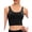 Black, variant on Sports Bra for Women Seamless Crop Tank Top Built in Bra Longline Padded Bra Yoga Crop Tank Tops Workout Top for Running Yoga Gym Tank