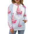 thumbnail image 4 of Pink Sailboats Pattern Men's Women New Sweatshirt Hoodie Men's Plus Size Sweatshirt Hooded Sweatshirt 3d Printed Street Men's Cloth, 4 of 6