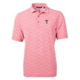 thumbnail image 2 of Men's Cutter & Buck  Red Texas Rangers Americana Logo Virtue Eco-Pique Botanical Recycled Polo, 2 of 3