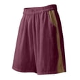 thumbnail image 5 of Gifts USSUMA Womens Colorblock Patchwork Wide Leg Five Inch Inseam Shorts High Waist Elastic Waist Pull On Breathable Cotton Blend Relaxed Fit Casual Summer Beachwear Travel, 5 of 7