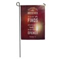 thumbnail image 1 of KDAGR Bible from Matthew Everyone Who Asks Will Receives Seeks Garden Flag Decorative Flag House Banner 28x40 inch, 1 of 2