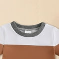 thumbnail image 5 of HCNTES Toddler Baby Boy Summer Outfit Patchwork Short Sleeve T Shirt Top Casual Shorts Set Clothes kids clothes under $5(2-3 Years,Brown), 5 of 7