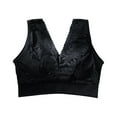thumbnail image 3 of Wireless Bra for Women V Neck Plus Size Sleep Bra Full Coverage Lounge Comfort Bras Wide Strap Bralette, 3 of 4