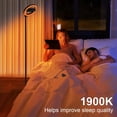 thumbnail image 2 of KitchenKey 36W Bright LED Floor Lamp for Living Room with Remote, 75.5 Inch Tall Stepless Dimmable Standing Lamp for Office, Torchiere Floor Lamp with 2 Rotatable Lights 1900K-6500K for Bedroom, 2 of 6
