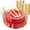 Red Gold, variant on 175PCS Blue Plastic Plates with Disposable Silverware - Include 50 Blue Disposable Plates with Gold Rim,75 Gold Cutlery,25 Cups,25Napkins for Party/Wedding/Passover