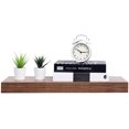 thumbnail image 1 of WELLAND 24 inch Mission Floating Shelves Wall Mounted Shelves Display Rack, 23 3/4"L x 9 1/4"D x 2"T, Walnut, 1 of 8