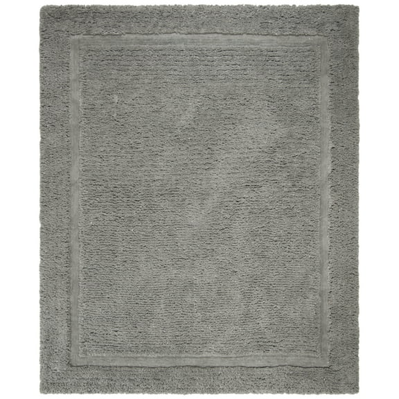 SAFAVIEH Glamour Shag Douglas Solid Area Rug, Grey, 8' x 10'