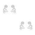 thumbnail image 3 of Sonducket 1 par de pendientes de aleación para mujer, elegantes pendientes galvanizados que no se destiñen, adorno de joyería, regalo de Plata 2Conjunto, 3 of 6