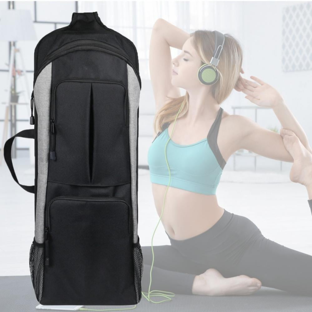 Waterproof Yoga Mat Bag Canvas Zipper Yoga Storage Bag Convenient Backpack 