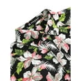 thumbnail image 3 of INSPIRE CHIC Men's Shirts Short Sleeve Floral Print Point Collar Hawaiian Shirt, 3 of 6