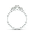 thumbnail image 2 of ANGARA Natural 3 Stone Diamond Engagement Ring in 14K White Gold for Women (Size-5.1mm| Color-I-J| Clarity-I1-I2) | April Birthstone, Anniversary, Jewelry Gift for Women | Natural Diamond Ring, 2 of 10
