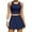 Navy, variant on Charmo Womens 2 Piece Tennis Skirts Sets Athletic Dress with Bulit-in Shorts and Pockets