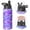 Black-1, variant on 18oz Insulated Water Bottle with Straw & Cleaning Brush, Wide Mouth Stainless Steel Flask, Liquid & Marble Print