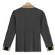 thumbnail image 4 of pstuiky camisas de manga larga para hombre, Blusa informal holgada de color liso con botones y manga larga para hombre, con cuello vuelto y solapa Tops de hombre xl, 4 of 4