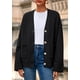thumbnail image 3 of Suéter Cardigan PRETTYGARDEN Mujer 2025 Tejido Grueso Negro, 3 of 8