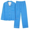 thumbnail image 1 of FAIWAD Ensemble de Pyjama à Carreaux à Manches Longues pour Femmes Chemises à Boutons avec Pantalon Grand, 1 of 4