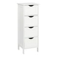 thumbnail image 2 of BaytoCare Wooden Free Standing Bathroom Floor Cabinet with 4 Drawers, Bathroom Storage Organizer also Suitable for Kitchen Entryway Bedroom, White Finish, 2 of 8