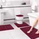 thumbnail image 3 of Juego de 4 alfombrillas de baño de espuma viscoelástica, suaves y cómodas, con absorción de agua, antideslizantes, gruesas, lavables a máquina y fáciles de secar., 3 of 7