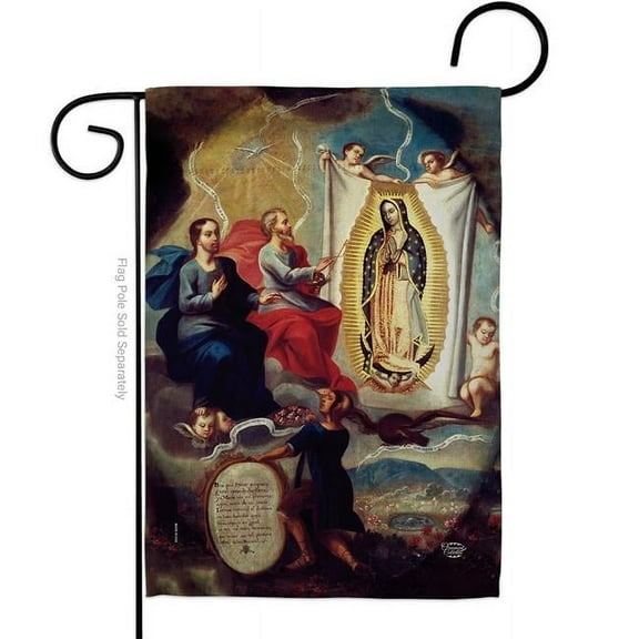 Ornament Collection G190081-BO The Eternal Father Painting Virgin of Guadalupe Religious Faith 13 x 18.5 in. Double-Sided Decorative Vertical Garden Flags for House Decoration Banner Yard Gift