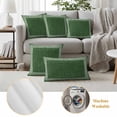 thumbnail image 5 of Green Retro Greek Key Outdoor Pillow Covers 20x20 Set of 2,Waterproof Patio Throw Pillowcase Protectors,Geometric Greece Ancient Rustic Decorative Pillow Shams Cushion Covers for Seat Bed Couch Sofa, 5 of 8