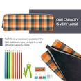 thumbnail image 5 of Honeii Warm Orange Plaid Pattern Pencil Case, Pencil Pouch, Pencil Case Small, Pencil Pouch Aesthetic, PVC Pencil Pouch, Pencil Bag, Makeup Pouch, 5 of 7