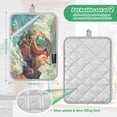 thumbnail image 3 of Two Pieces Of Square Heat Insulation Pad Oven Mitts 7x9.8 Inch Oven Microwave Kitchen Cooking Baking Cartoon Beautiful Beauty, 3 of 7