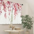 thumbnail image 5 of Sage Green Eucalyptus Leaves Kitchen Curtains Flower Watercolor Floral Spring Botanical Rod Pocket Plant Cafe Curtains for Bathroom Living Room Window Drapes Treatment Fabric 27.5 x 36 Inch, 5 of 6