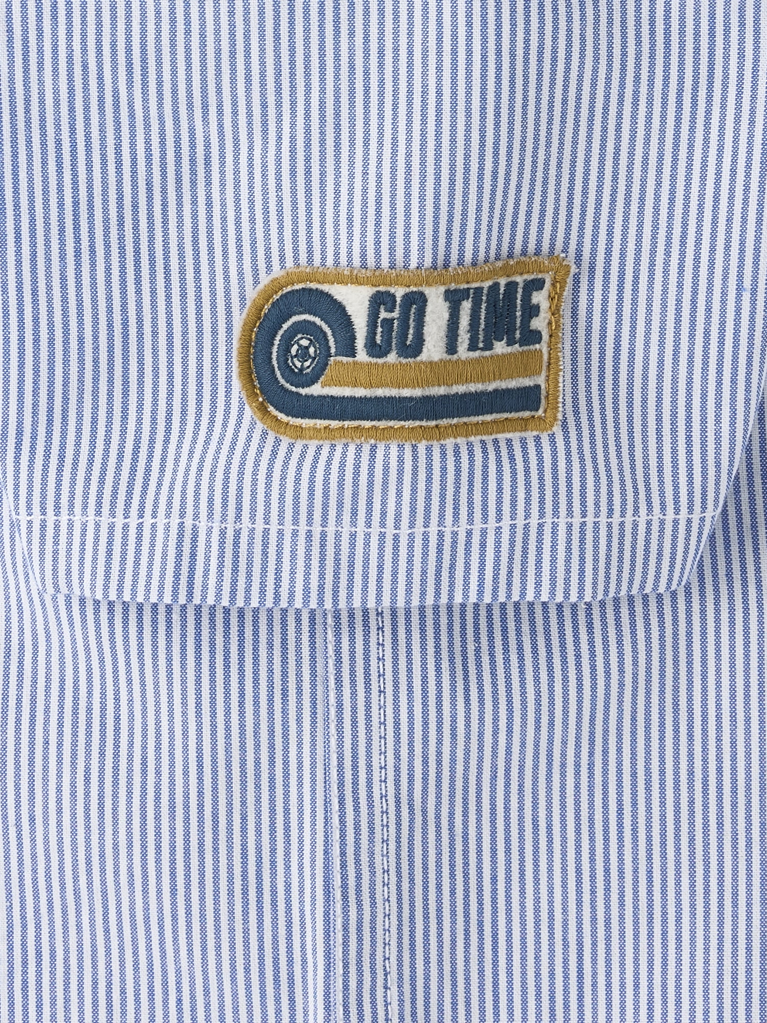 The Children's Place Baby And Toddler Boys Short Sleeve Embroidered Racecar Patch Poplin Button Up Shirt, Sizes 6M-5T
