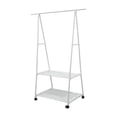 thumbnail image 3 of simhoa Clothing Rack Clothes Hanger Stand on Wheels Rolling Storage Hanging Sturdy Organizer Hallway Space Saving Metal Garment Rack White, 3 of 8