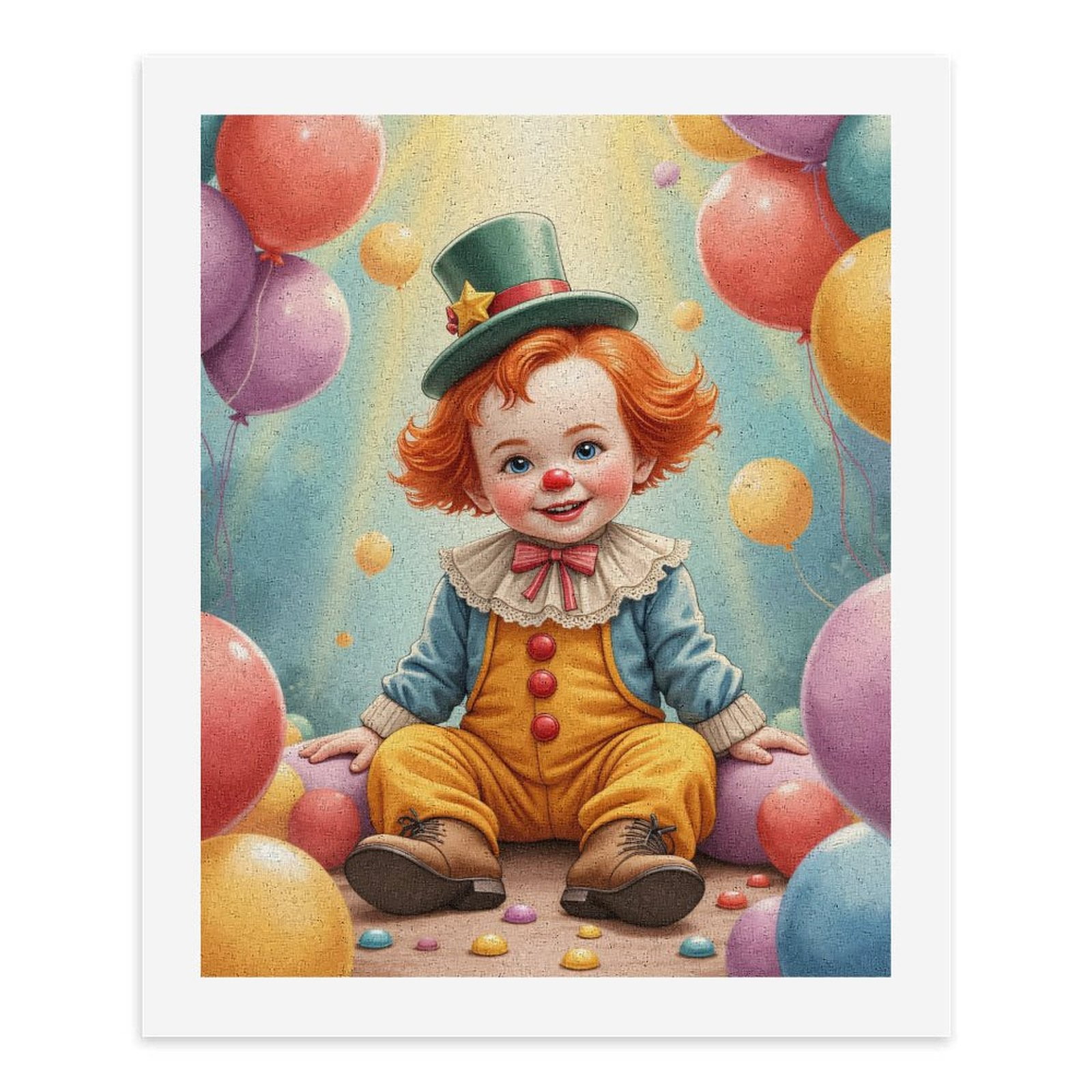 Paint by Numbers Kit for Adults, Joyful Clown With Colorful Balloons Paint by Numbers, Easy Paint by Numbers Kit for Adults Beginner, DIY Adult Paint by Number Kits on Canvas, 12x16in Home Decor
