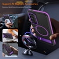 thumbnail image 4 of Funda para teléfono GUAGUA Galaxy A54 5G de 6.4 pulgadas con soporte magnético morado, 4 of 8